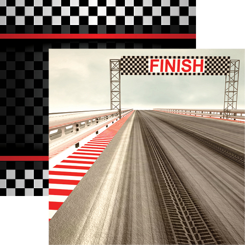 Checkered Flag: Driven Double-Sided Paper