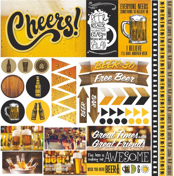 Craft Beer 12x12 Elements Sticker