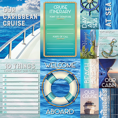 Caribbean Cruise: 12x12 Poster Sticker