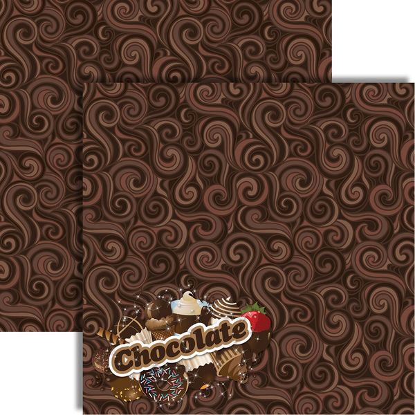 Candy Shoppe: Chocolate Candy Scrapbook Paper