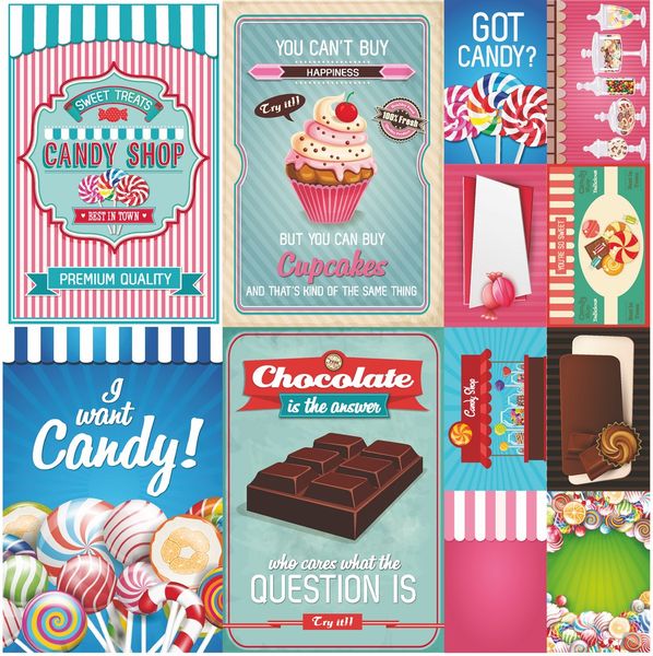 Candy Shoppe 12x12 Poster Sticker