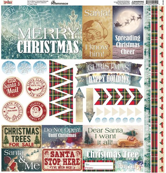 Christmas Spirit 12x12 Elements Sticker