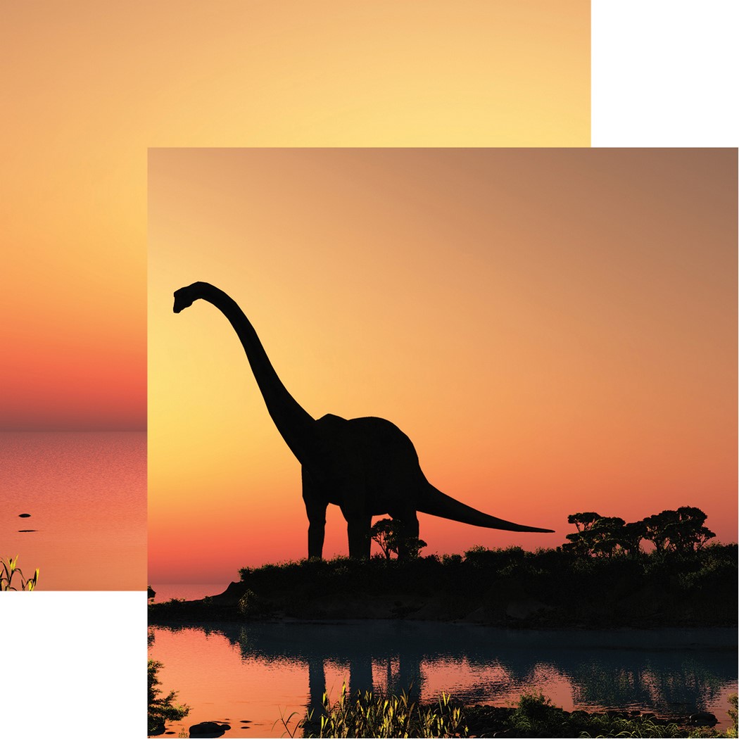 Dinosaur Land: Dinosaur Land Scrapbook Paper