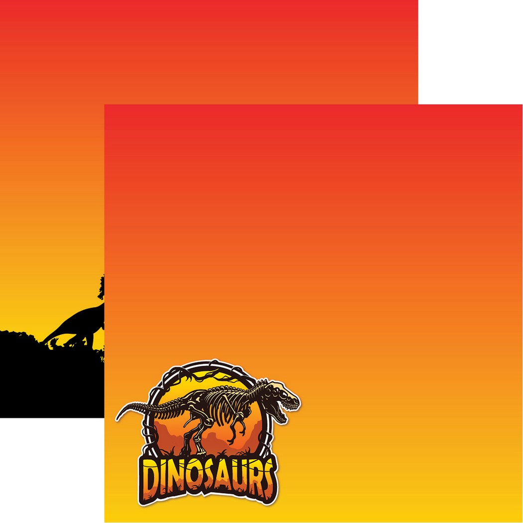 Dinosaur Land: Dinosaurs Scrapbook Paper
