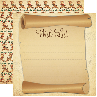 Dear Santa: Wish List Paper