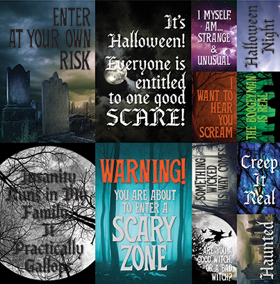 Eerie Night: 12x12 Poster Sticker