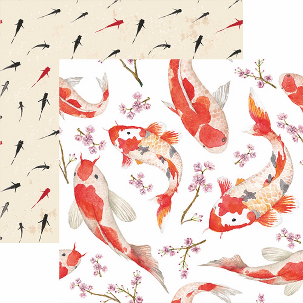 Everything Zen: Koi Pond Double-Sided Paper