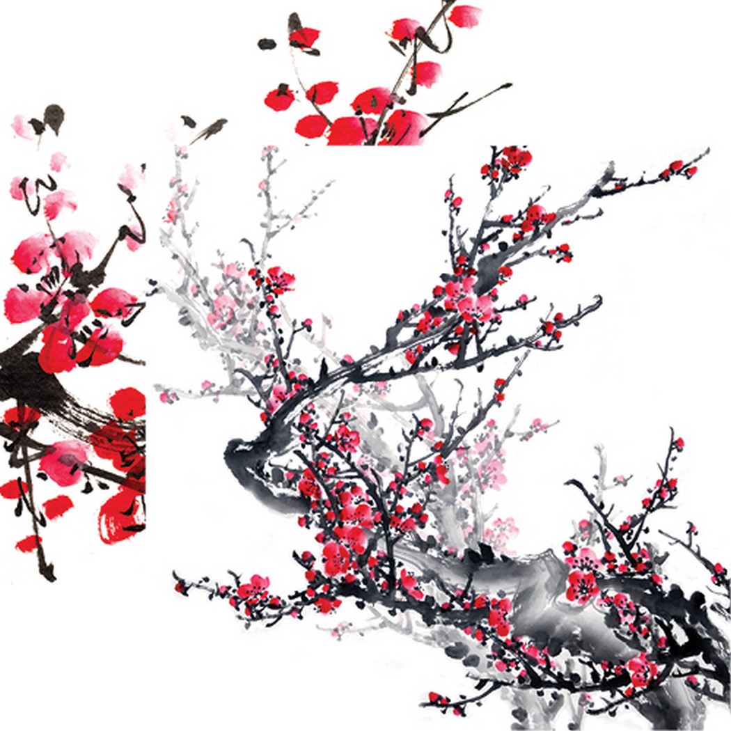 Everything Zen: Plum Blossom Double-Sided Paper