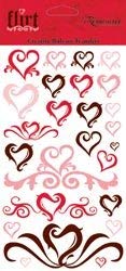 Flirt Heart Rub-On Transfer Sheet