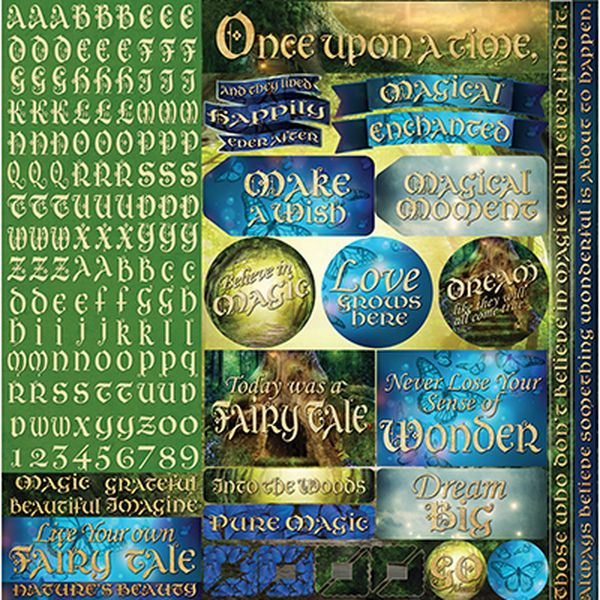 Fairy Forest 12x12 Alpha Variety Sticker