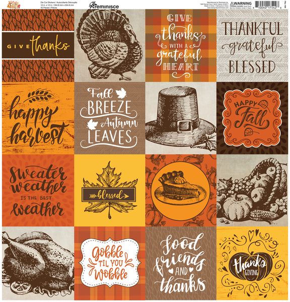 Fall into Fall: 12x12 Sticker
