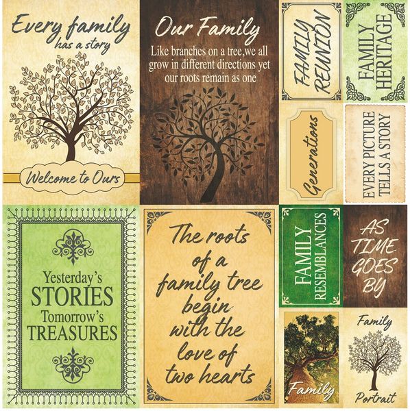 Family Tree: 12x12 Poster Sticker