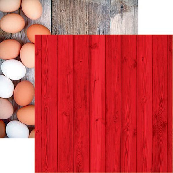 Farm Fresh Big Red Barn Scrapbook Paper