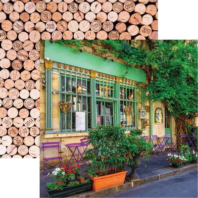 France: Parisian Cafe Scrapbook Paper