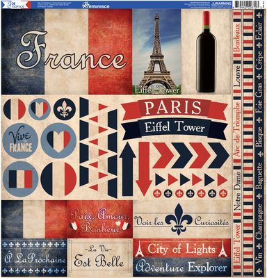 France 12x12 Elements Sticker