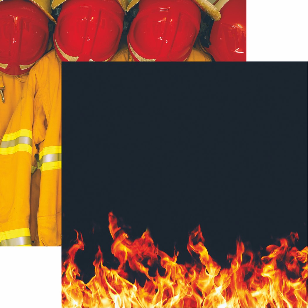 Firefighter Collection: Spray Scrapbook Paper
