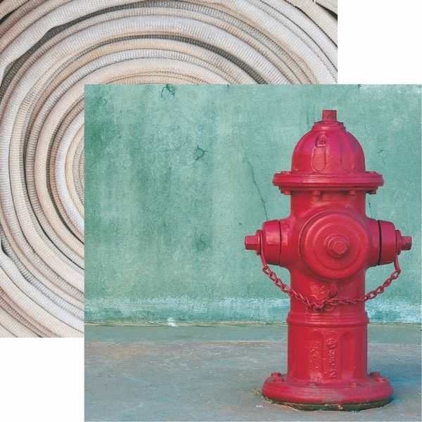 Firefighter Collection: Hydrant Scrapbook Paper