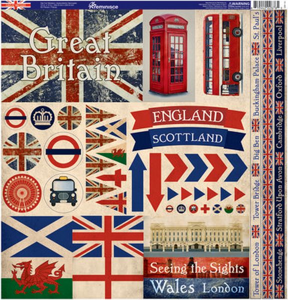 Great Britain 12x12 Elements Sticker