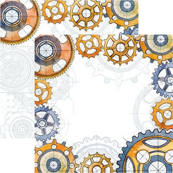 Gear Head: Second Gear Scrapbook Paper