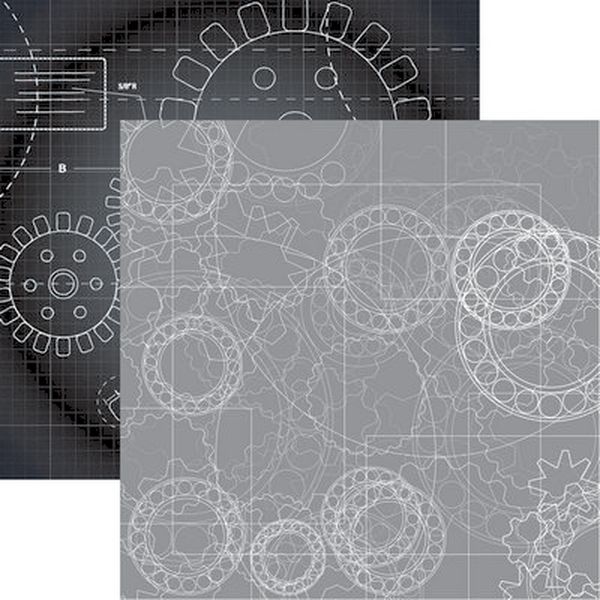 Gear Head: Third Gear Scrapbook Paper