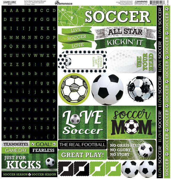 Game Day Soccer 12x12 Alpha Sticker