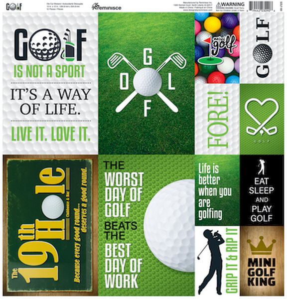 Golf 12x12 poster stikcer