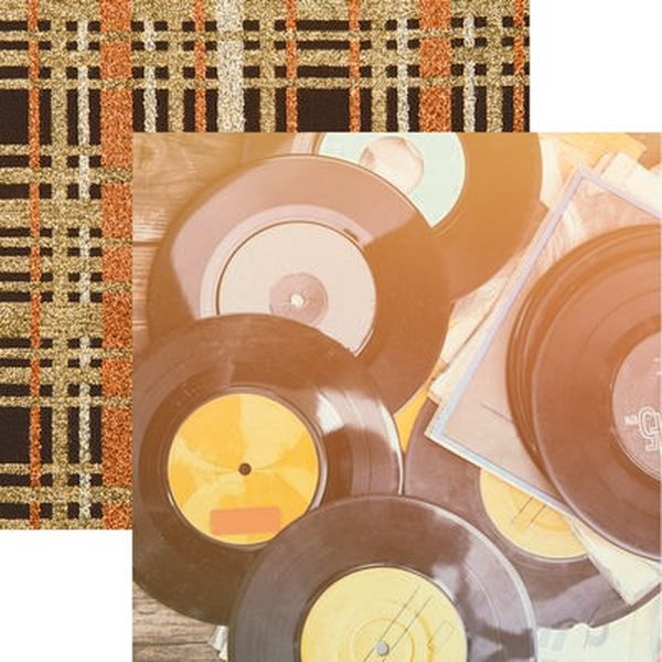 Good Vibes: Retro Vinyl Records Scrapbook Paper