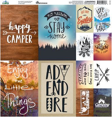 Happy Camper 12x12 Poster Sticker