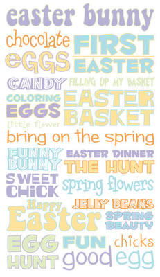 Happy Easter Phrases Rub On