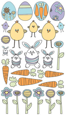 Happy Easter Icon Rub On