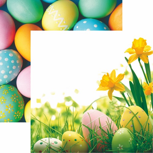 Hello Spring: Happy Easter Scrapbook Paper