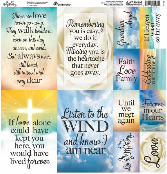 In Loving Memory 12x12 Poster Sticker