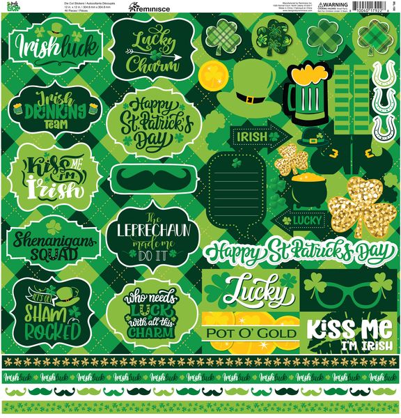 Irish Luck 12x12 Sticker