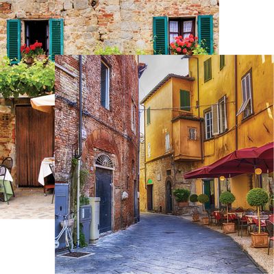 Italy: Old Town Scrapbook Paper