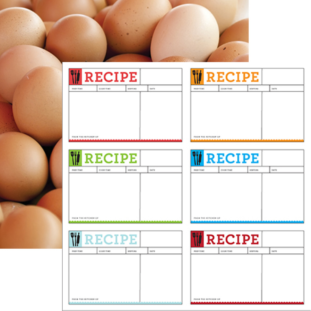 In the Kitchen Collection: Recipe Cards Double-Sided Paper