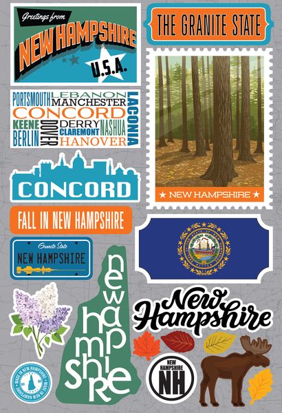 Jet Setters 2021: New Hampshire Stickers