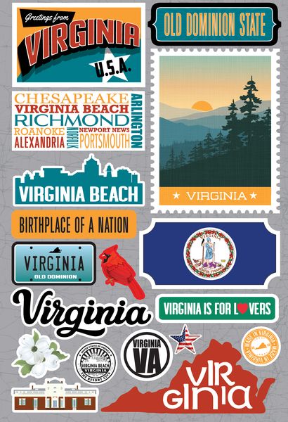 Jet Setters 2021: Virginia Stickers