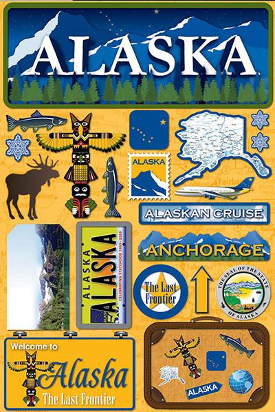 Alaska Jetsetters 3D Stickers