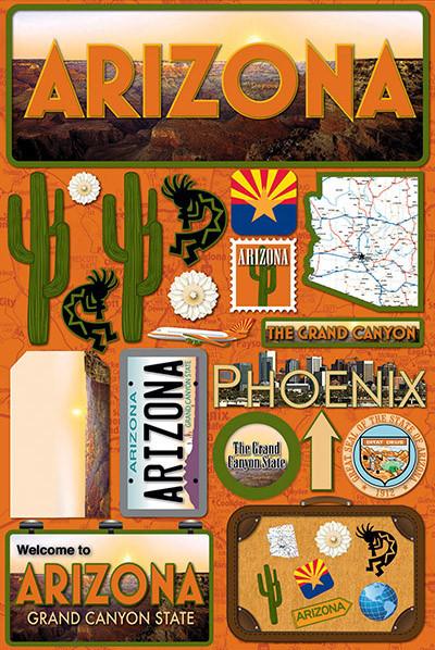 Arizona Jetsetters 3D Stickers