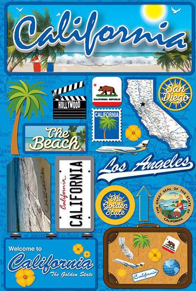 California Jetsetters 3D Stickers