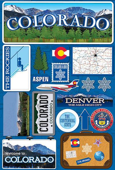 Colorado Jetsetters 3D Stickers