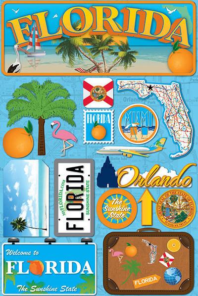 Florida Jetsetters 3D Stickers