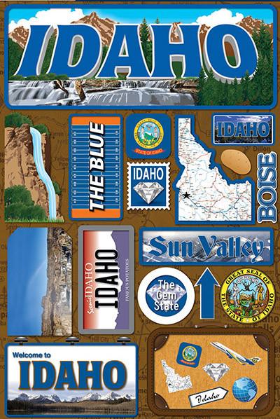 Idaho Jetsetters 3D Stickers