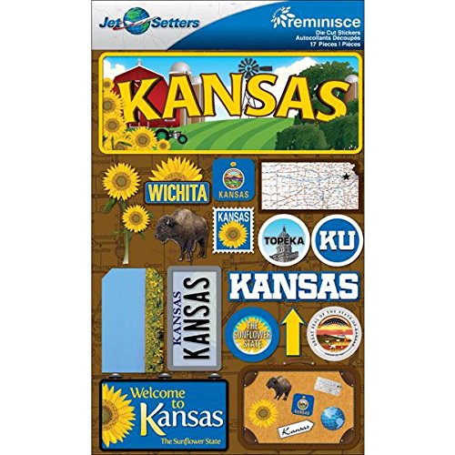 Kansas Jetsetters 3D Stickers