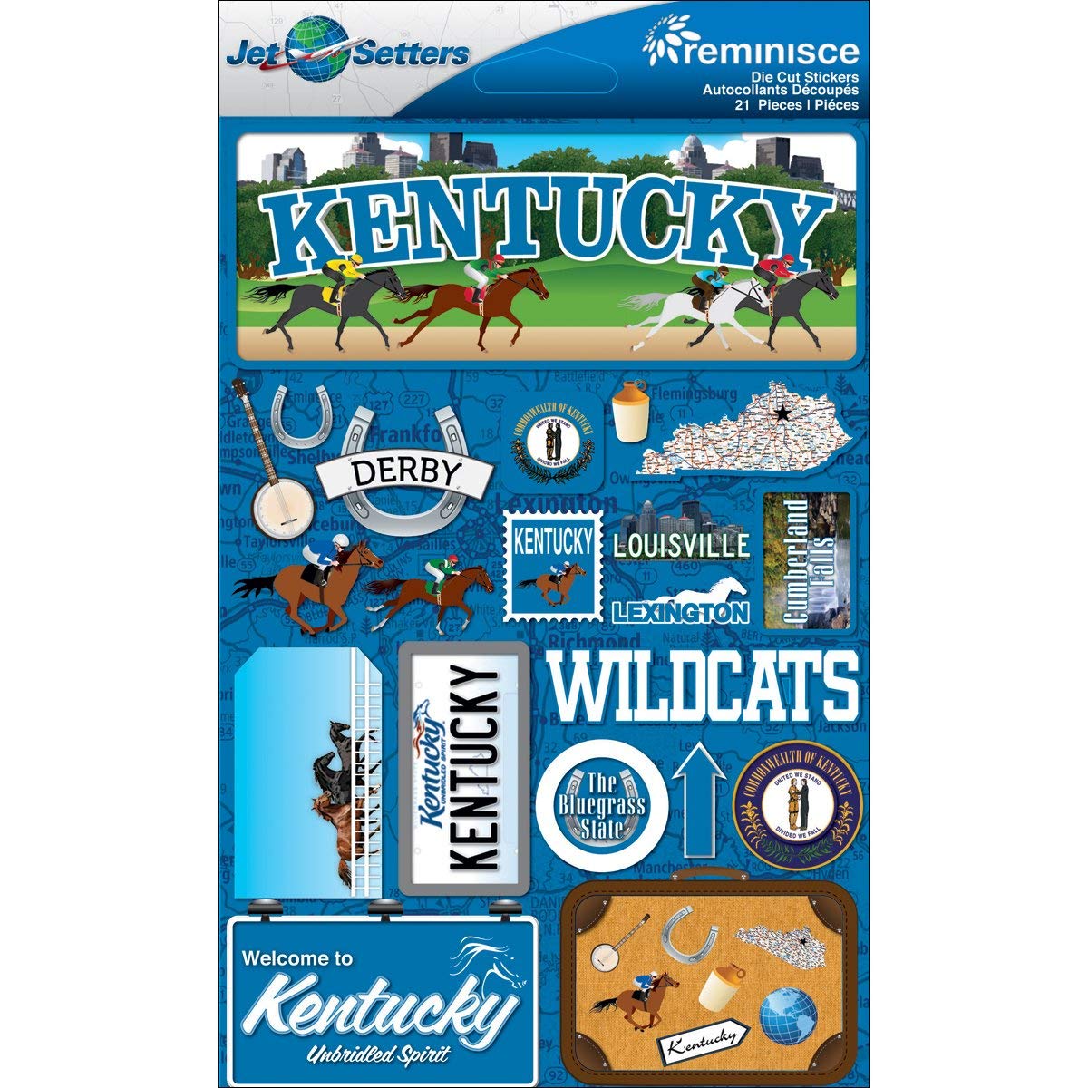 Kentucky Jetsetters 3D Stickers