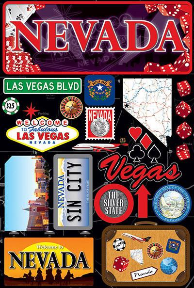 Nevada Jetsetters 3D Stickers