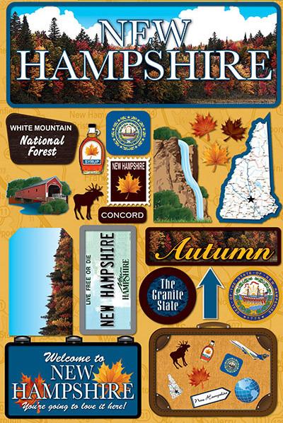 New Hampshire Jetsetters 3D Stickers