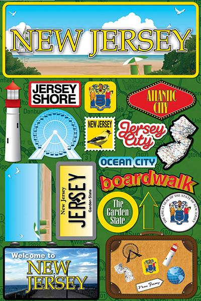 New Jersey Jetsetters 3D Stickers