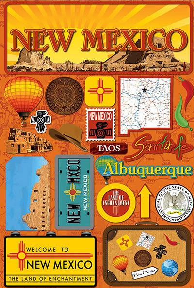 New Mexico Jetsetters 3D Stickers