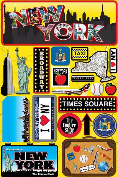 New York Jetsetters 3D Stickers